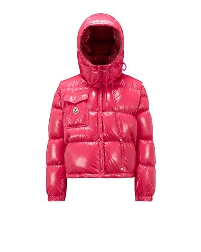 Doudoune moncler top rose femme