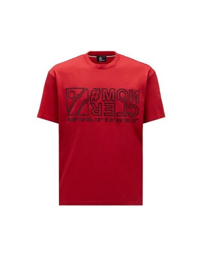 3 MONCLER GRENOBLE T-shirt à logo - Rouge