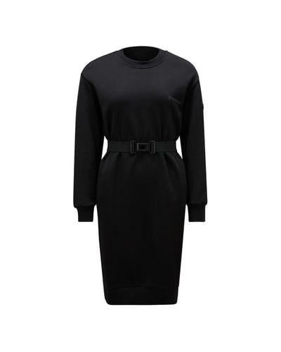 Moncler Belted Cotton Dress - Black
