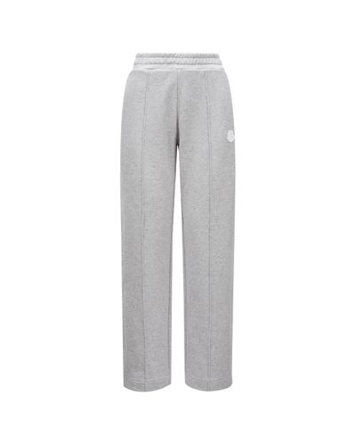 Moncler Logo Patch Sweatpants Gray