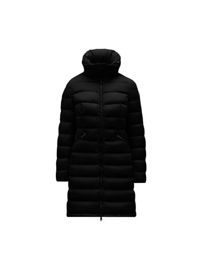 Moncler Flammette Quilted Shell Coat - Black