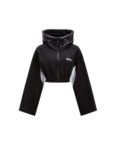 Moncler x adidas Originals Felpa in jersey con cappuccio e zip - Nero