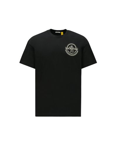 MONCLER X ROC NATION T-shirt mit logo - Schwarz