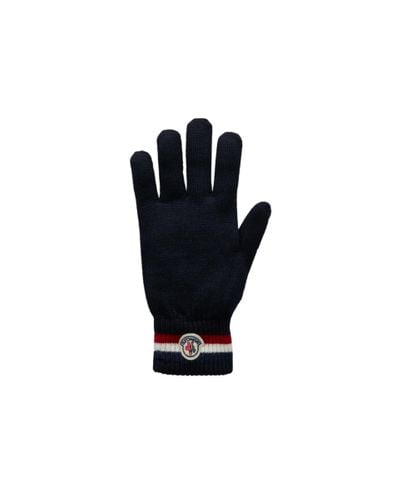 Moncler Tricolour Knit Gloves - Black