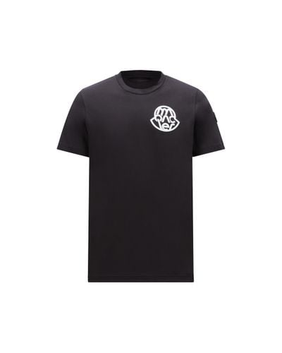 Moncler T-shirt mit logo-motiv - Schwarz