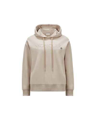 Moncler Embroidered Logo Hoodie - Natural