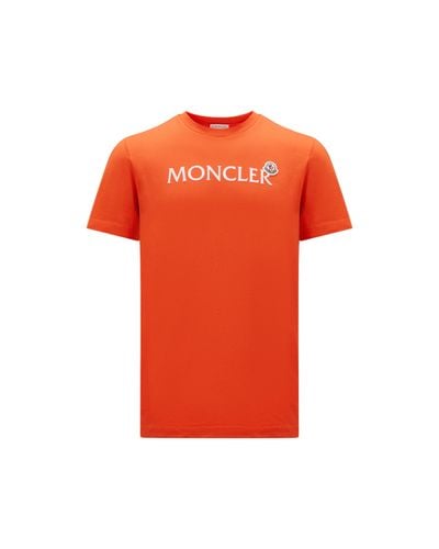Moncler T-shirt mit logo - Orange