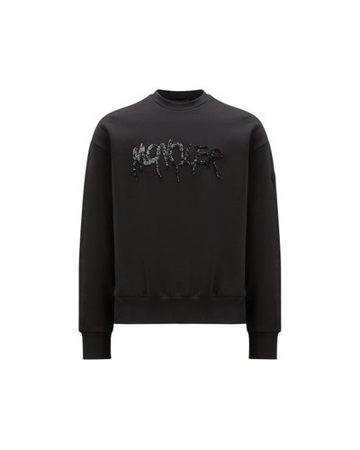 Moncler Embroidered Logo Sweatshirt - Black