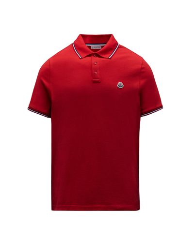 Moncler Polo avec logo - Rouge