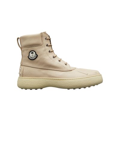Moncler X Palm Angels W.g. Mid Leather Boots - Natural