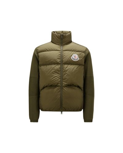 Moncler Wattierte strickjacke - Grün