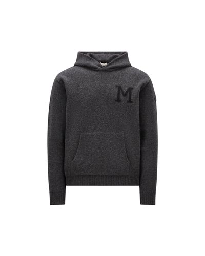 Moncler Wool & Cashmere Hoodie - Black