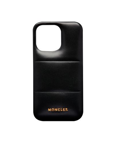 Moncler Quilted Leather Phone Case - Black