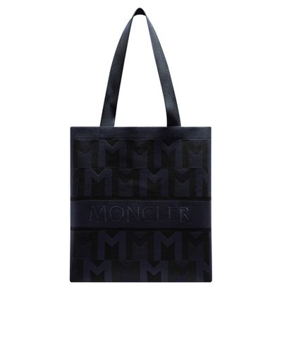 Moncler Monogram Knit Tote Bag - Black