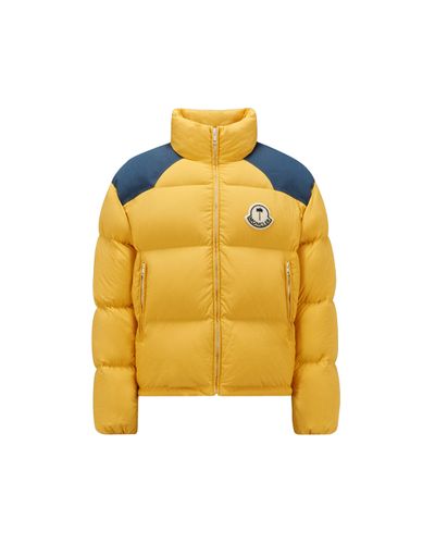 8 MONCLER PALM ANGELS Nevis Short Down Jacket - Yellow