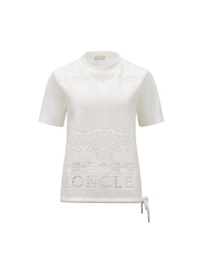 Moncler Cotton Lace T-shirt - White