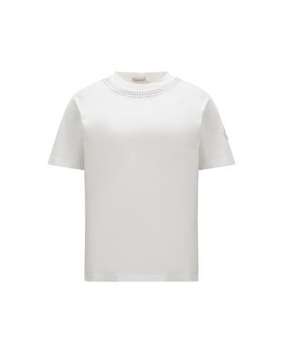 Moncler T-shirt con cristalli - Nero