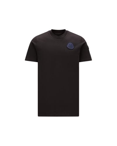 Moncler Camiseta con parche con logotipo - Negro