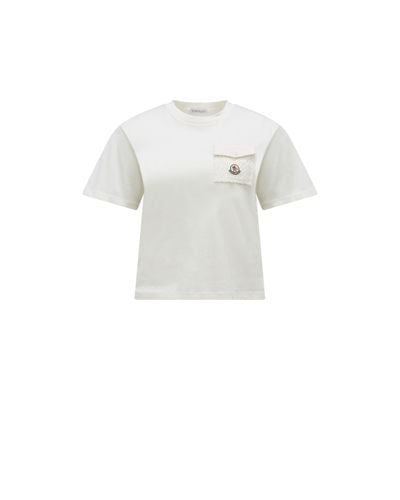 Moncler T-shirt With Pocket - White