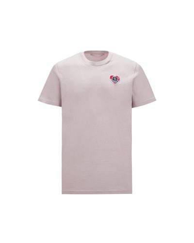 Moncler Heart Logo T-shirt Pink - Purple