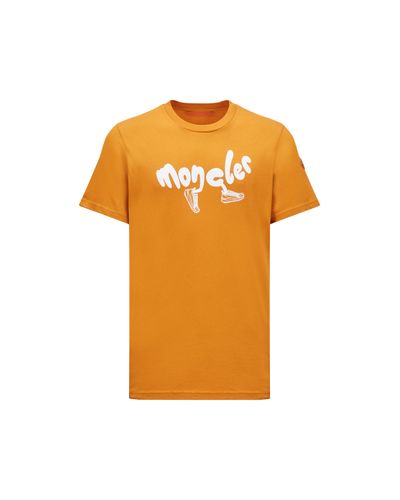 Moncler T-shirt à logo Running - Orange