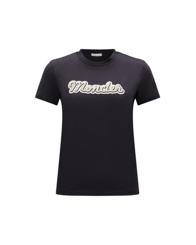 Moncler T-shirt logata - Nero