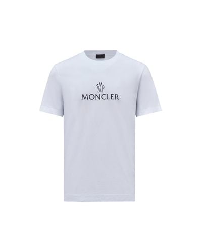 Moncler Logo T-shirt White - Blue