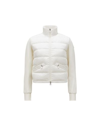 Moncler Wattiertes zip-up sweatshirt - Weiß