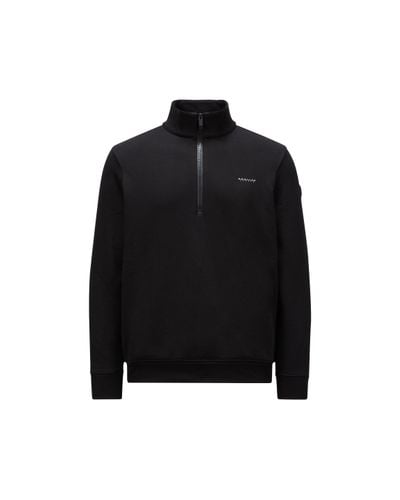 Moncler Sudadera con media cremallera - Negro