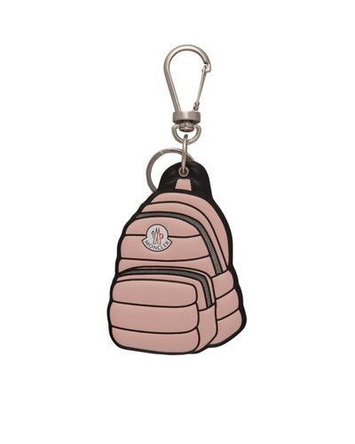 Moncler Backpack-shaped Key Ring - Pink