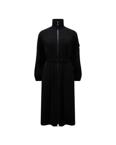 Moncler Midi-kleid aus satin - Schwarz