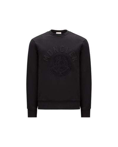 Moncler Sweatshirt mit aufgedrucktem motiv - Schwarz