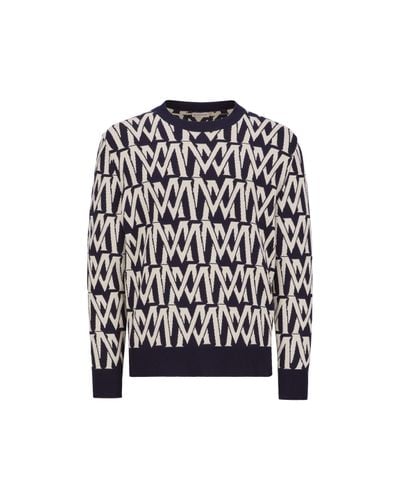 Moncler Monogram Crew-neck Sweater - Black