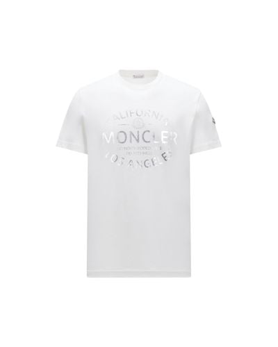 Moncler Camiseta metalizada con logotipo - Blanco