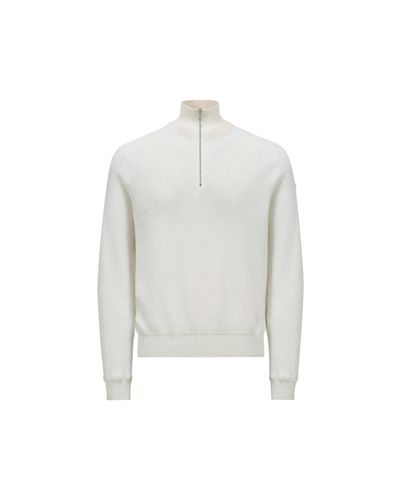 Moncler Cotton & Cashmere Sweater - White