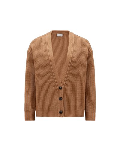 Moncler Wool & Cashmere Cardigan - Brown