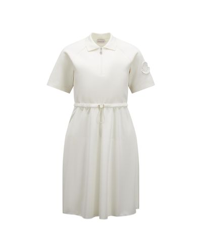Moncler Polo Shirt Dress - White