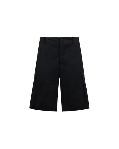Moncler Shorts aus nylon und baumwolle - Schwarz