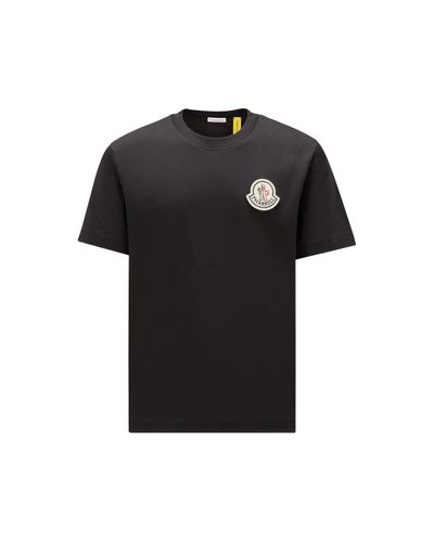 Moncler X Pharrell Williams T-shirt mit logoaufnäher - Schwarz