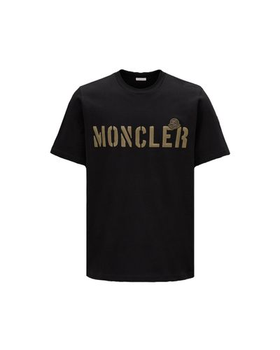Moncler T-shirt mit logo - Schwarz