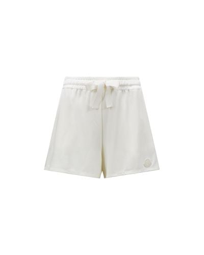 Moncler Viscose Shorts - White