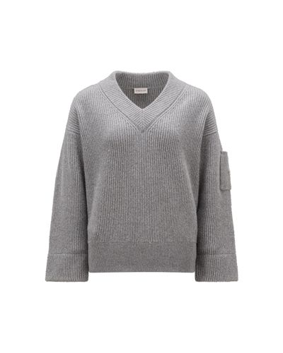 Moncler Wool Blend Jumper - Grey