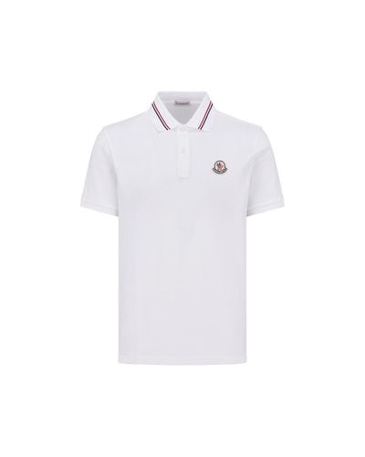 Moncler Logo Patch Polo Shirt - White