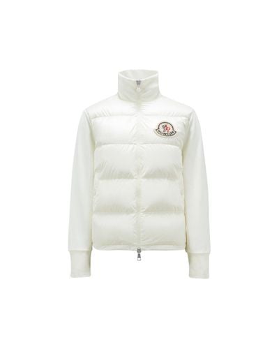 Moncler Padded Zip-up Sweatshirt - White