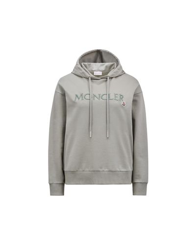 Moncler Embroidered Logo Hoodie - Grey