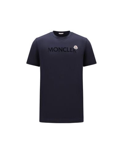 Moncler T-shirt avec logo - Bleu