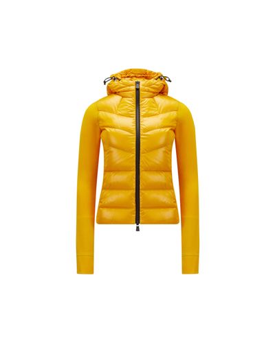 3 MONCLER GRENOBLE Wattiertes fleece-hoodie - Gelb
