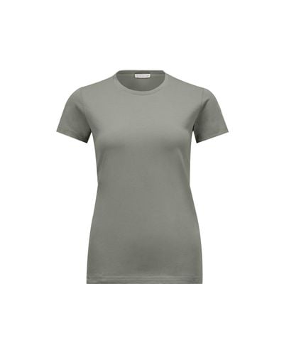 Moncler T-shirt aus baumwolljersey - Grau
