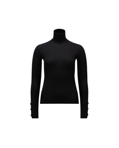 Moncler Wool & Cashmere Turtleneck Jumper - Black