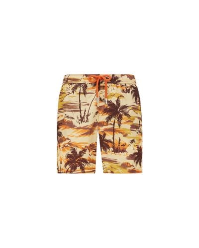 Moncler Printed Swim Shorts - Natural